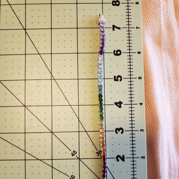 Judith Ripka Rainbow Gem Tennis Bracelet - Picture 5 of 7